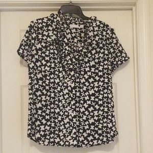 NY&C Black/white butterfly design button down